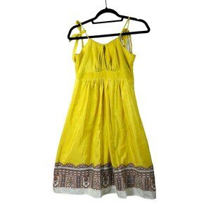 Voom by Joy Han Silk Fit & Flare Mini Dress Yellow Medium